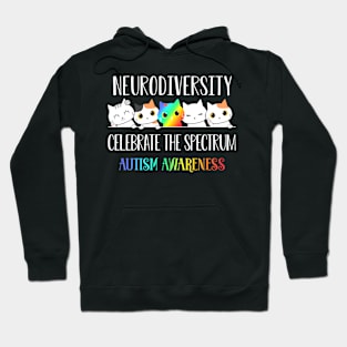 Autism Neurodiversity Celebrate the Spectrum Cat Hoodie